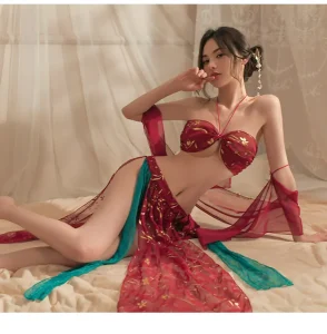 Sexy Lady Lingerie Chinese Hanfu Style Bellyband Cosplay Nightwear Women Bodycon