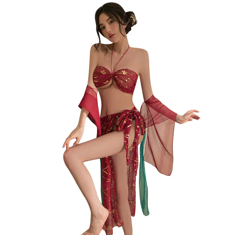 Sexy Lady Lingerie Chinese Hanfu Style Bellyband Cosplay Nightwear Women Bodycon