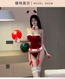 Sexy Lingerie Open Crotch Festival Sexy Body Suit Christmas Lingerie Women