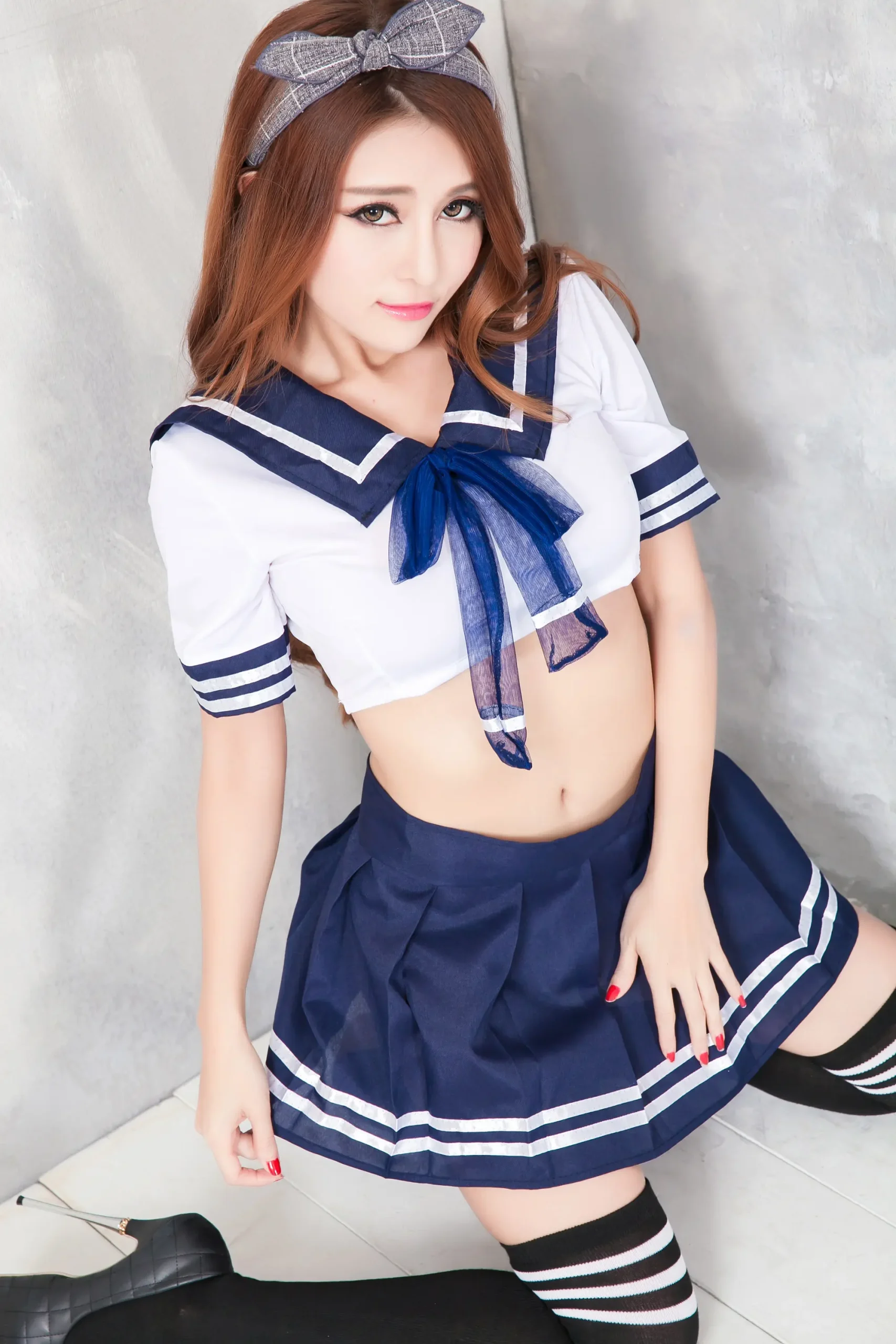 Sexy Lingerie Set for Women Erotic Schoolgirl Cosplay Outfit Costume Ladies Crop Top with Mini Skirt