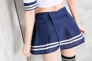 Sexy Lingerie Set for Women Erotic Schoolgirl Cosplay Outfit Costume Ladies Crop Top with Mini Skirt