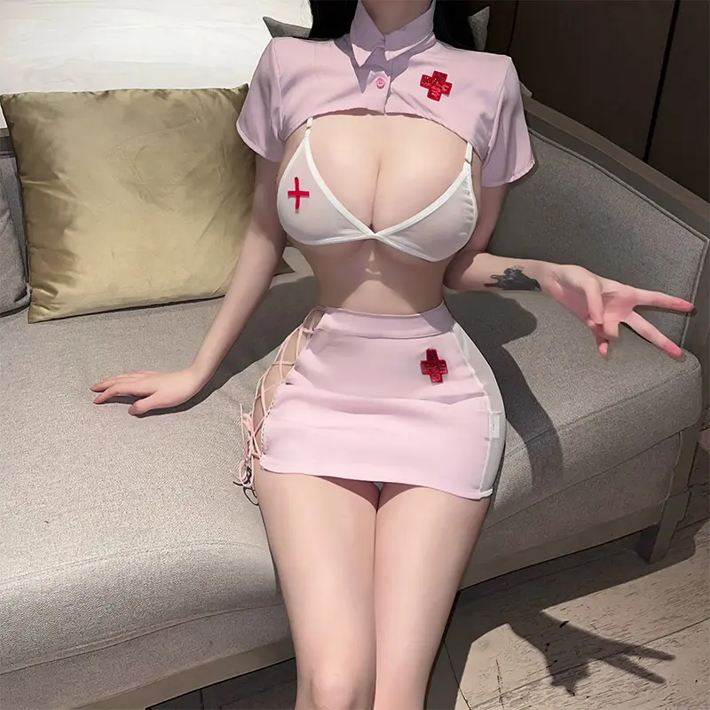 sexy-nurse-costume-for-women-nurse-cosplay-babydoll-outfit-role-play-underwear-dress-with-hat-07 Sexy Nurse Costume for Women Nurse Cosplay Lingerie Babydoll Outfit Role Play Underwear Dress with Hat