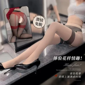 Sexy Open Crotch Crotchless Sheer Suspender Garter Pantyhose Stockings Tights