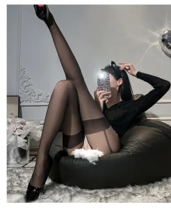 Sexy Open Crotch Crotchless Sheer Suspender Garter Pantyhose Stockings Tights