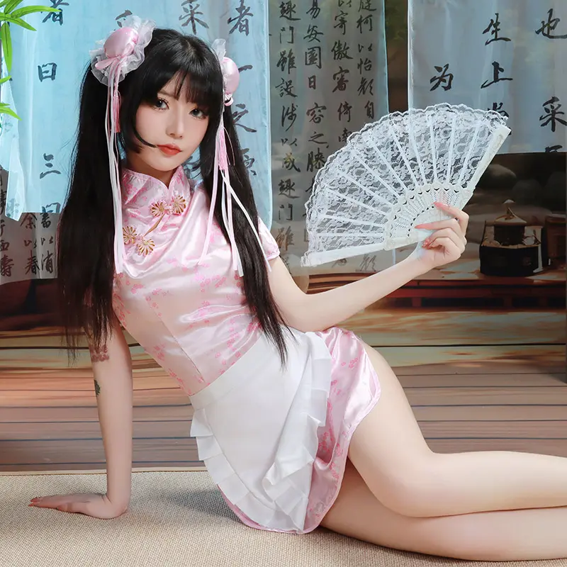 Sexy Underwear Chinese Niang Cheongsam Passionate Free Couple Flirting Seduction Pure Desire Uniform Cosplay