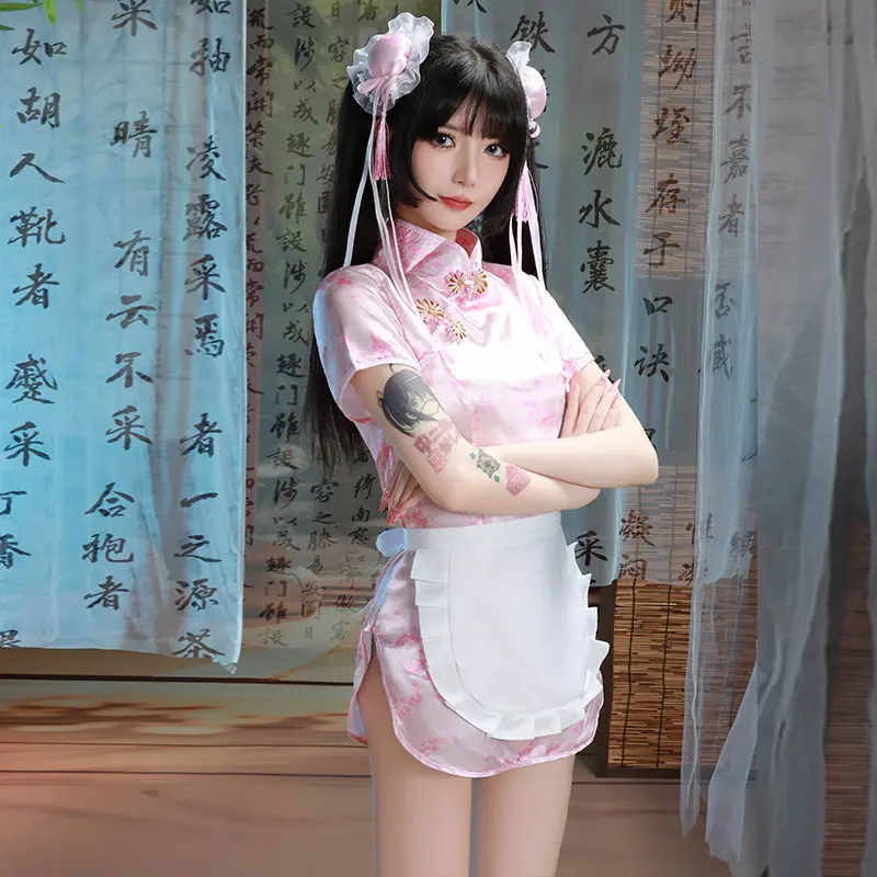 Sexy Underwear Chinese Niang Cheongsam Passionate Free Couple Flirting Seduction Pure Desire Uniform Cosplay