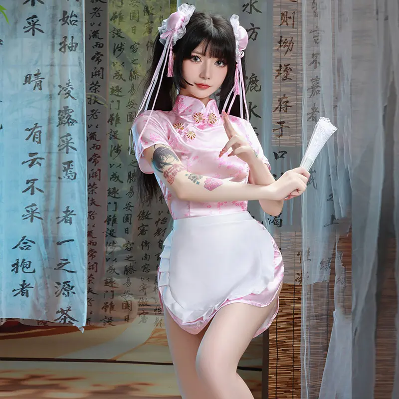 Sexy Underwear Chinese Niang Cheongsam Passionate Free Couple Flirting Seduction Pure Desire Uniform Cosplay