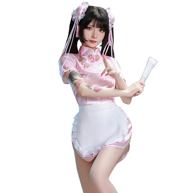 Sexy Underwear Chinese Niang Cheongsam Passionate Free Couple Flirting Seduction Pure Desire Uniform Cosplay