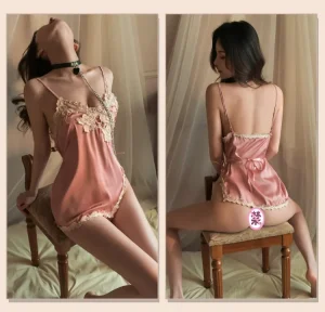 Silk Sling Irregular Embroidery Lace Dyed Ihoov Woman Costume Erotic Lingerie