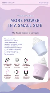 Unique Design Nipple Clit Stimulate Hidden For Egg Vibrator Ice Cream Inspired Sex Toy For Women