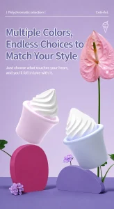 Unique Design Nipple Clit Stimulate Hidden For Egg Vibrator Ice Cream Inspired Sex Toy For Women
