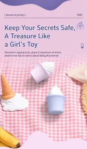 Unique Design Nipple Clit Stimulate Hidden For Egg Vibrator Ice Cream Inspired Sex Toy For Women