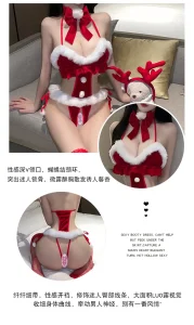 Womens Costumes Flannel Christmas Xmas Bodysuit Carnival Outfit Mini Stockings