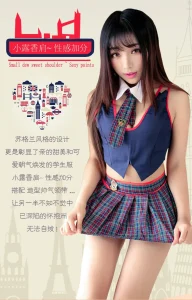 Women Schoolgirl Lingerie Roleplay Lingerie Set Sexy Schoolgirl Plaid Pleated Skirt