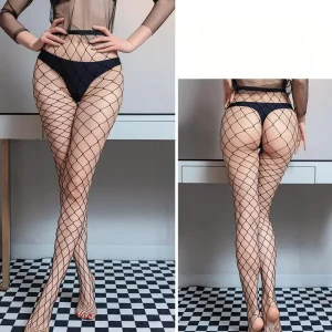 Womens Sexy Fishnet Tights High Waist Fishnet Tights Black Fishnet Stockings Mesh Fishnet