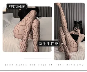 Womens Sexy Fishnet Tights High Waist Fishnet Tights Black Fishnet Stockings Mesh Fishnet
