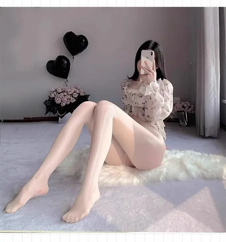 Women Sexy Open Crotch Tights Underwear Sheer Stockings High Pantyhose