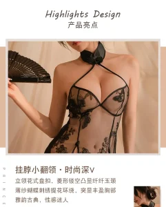 Sexy Lingerie Lace Three-Point Lingerie Pearl Backless Hollow Out Lingerie Set Sexy Bra and Panty Set
