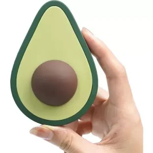 Avocado Shape Mini Vibrator USB Rechargeable 8 Intensity Levels Soft Silicone IPX6 Waterproof Green