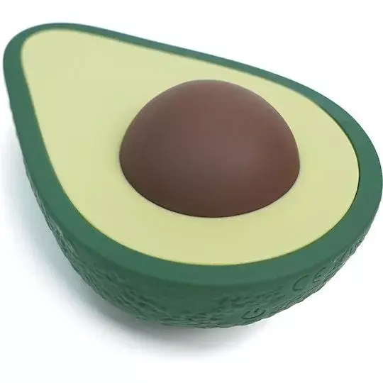 Avocado Shape Mini Vibrator USB Rechargeable 8 Intensity Levels Soft Silicone IPX6 Waterproof Green