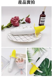 Banana Shape Pulse Mini Vibrator USB Rechargeable 8 Modes Food Grade Silicone IPX7 Waterproof Low Noise