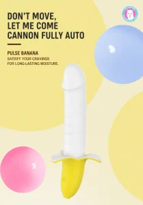 Banana Shape Pulse Mini Vibrator USB Rechargeable 8 Modes Food Grade Silicone IPX7 Waterproof Low Noise