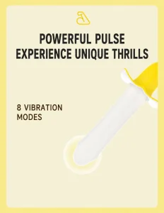 Banana Shape Pulse Mini Vibrator USB Rechargeable 8 Modes Food Grade Silicone IPX7 Waterproof Low Noise