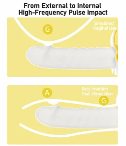 Banana Shape Pulse Mini Vibrator USB Rechargeable 8 Modes Food Grade Silicone IPX7 Waterproof Low Noise