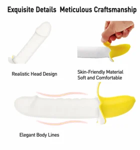 Banana Shape Pulse Mini Vibrator USB Rechargeable 8 Modes Food Grade Silicone IPX7 Waterproof Low Noise