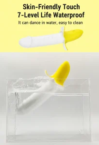 Banana Shape Pulse Mini Vibrator USB Rechargeable 8 Modes Food Grade Silicone IPX7 Waterproof Low Noise