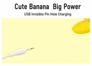 Banana Shape Pulse Mini Vibrator USB Rechargeable 8 Modes Food Grade Silicone IPX7 Waterproof Low Noise
