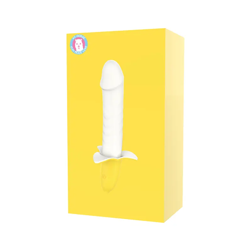 Banana Shape Pulse Mini Vibrator USB Rechargeable 8 Modes Food Grade Silicone IPX7 Waterproof Low Noise