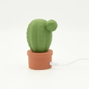Cactus Mini Massager USB Rechargeable 10 Modes Soft Silicone Waterproof Low Noise Green