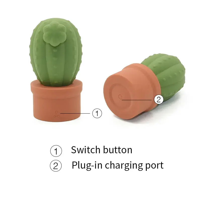 cactus-mini-massager-usb-rechargeable-10-modes-soft-silicone-waterproof-05 Cactus Mini Massager USB Rechargeable 10 Modes Soft Silicone Waterproof Low Noise Green