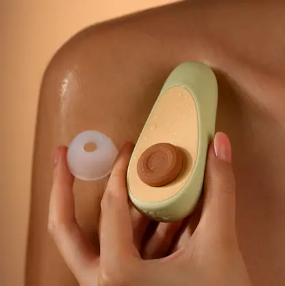 cucupie-avocado-shape-mini-massager-usb-rechargeable-8-intensity-levels-ipx6-07 CUCUPIE Avocado Shape Mini Massager USB Rechargeable 8 Intensity Levels Soft Silicone IPX6 Waterproof Green