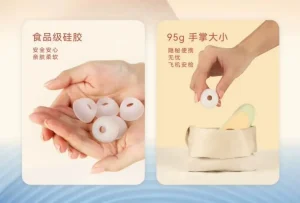 CUCUPIE Avocado Shape Mini Massager USB Rechargeable 8 Intensity Levels Soft Silicone IPX6 Waterproof Green