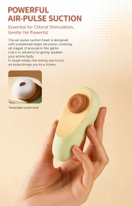 CUCUPIE Avocado Shape Mini Massager USB Rechargeable 8 Intensity Levels Soft Silicone IPX6 Waterproof Green