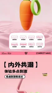 Cute Carrot Vibrating Powerful Mini Bullet 9 Modes for Women Clitoris Stimulator Adult Sex Toy Vibrator