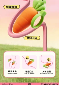 Cute Carrot Vibrating Powerful Mini Bullet 9 Modes for Women Clitoris Stimulator Adult Sex Toy Vibrator