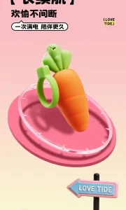 Cute Carrot Vibrating Powerful Mini Bullet 9 Modes for Women Clitoris Stimulator Adult Sex Toy Vibrator