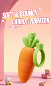 Cute Carrot Vibrating Powerful Mini Bullet 9 Modes for Women Clitoris Stimulator Adult Sex Toy Vibrator
