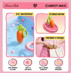 Cute Carrot Vibrating Powerful Mini Bullet 9 Modes for Women Clitoris Stimulator Adult Sex Toy Vibrator