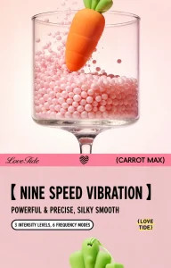 Cute Carrot Vibrating Powerful Mini Bullet 9 Modes for Women Clitoris Stimulator Adult Sex Toy Vibrator