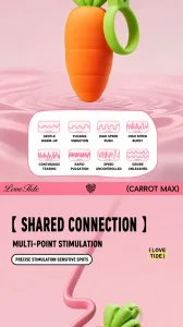 Cute Carrot Vibrating Powerful Mini Bullet 9 Modes for Women Clitoris Stimulator Adult Sex Toy Vibrator