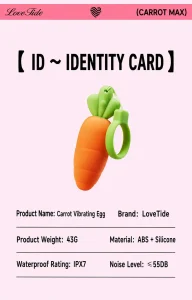 Cute Carrot Vibrating Powerful Mini Bullet 9 Modes for Women Clitoris Stimulator Adult Sex Toy Vibrator