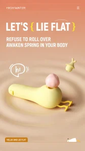 Cute Duck Mini Massager APP Control USB Rechargeable 10 Frequencies 5 Modes Soft Silicone IPX6 Waterproof