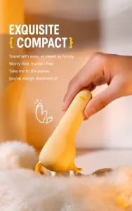 Cute Duck Mini Massager APP Control USB Rechargeable 10 Frequencies 5 Modes Soft Silicone IPX6 Waterproof