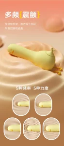 Cute Duck Mini Massager APP Control USB Rechargeable 10 Frequencies 5 Modes Soft Silicone IPX6 Waterproof