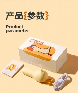 Cute Duck Mini Massager APP Control USB Rechargeable 10 Frequencies 5 Modes Soft Silicone IPX6 Waterproof