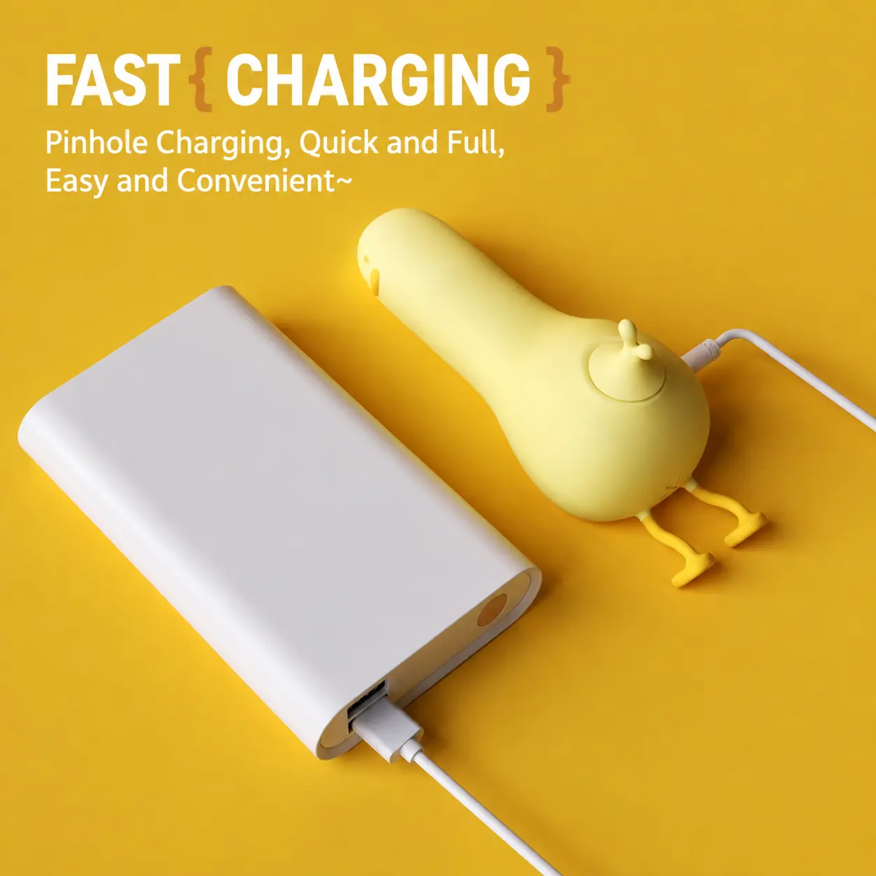 Cute Duck Mini Massager APP Control USB Rechargeable 10 Frequencies 5 Modes Soft Silicone IPX6 Waterproof